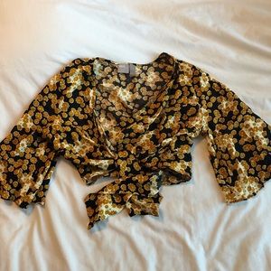 ASOS Floral Maxi Skirt Crop Top Set